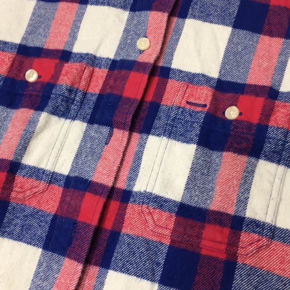 Jack Wills flannel/plaid button down size 4 - Picture 3 of 7